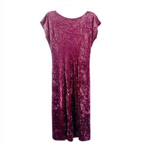 Vintage 90s All That Jazz Maroon Crushed Velvet Dress Whimsigoth Fairy